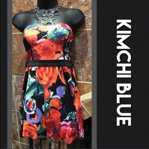 Tunic length floral tube top